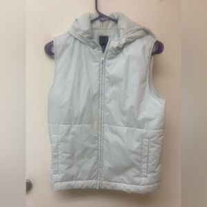 GAP Powder Blue Hooded Puffer Vest (S)